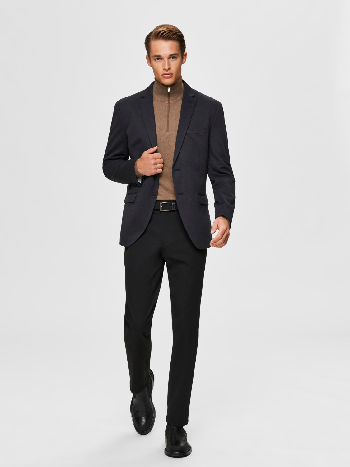 Berg Half Zip Genser - Brun/ Teak